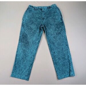Vintage Banana Republic Emerson Chino Pants Green Acid Wash Y2K Mens 32x29